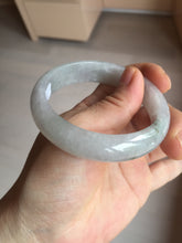 Load image into Gallery viewer, 54.4mm certified 100% natural Type A icy watery white light purple jadeite jade bangle BN8-7071