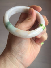 Load image into Gallery viewer, 56.5mm certified 100% natural Type A green purple brown jadeite jade bangle G77-5703