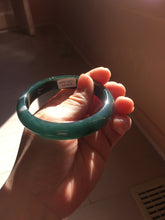 Load image into Gallery viewer, 57.5mm Certified Type A 100% Natural dark green/blue/gray/black Guatemala Jadeite bangle PJ145-1476