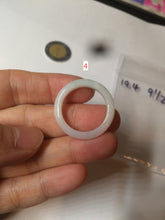 Load image into Gallery viewer, 19.4mm/size 9 1/2 100% natural type A green/white/yellow jadeite jade band ring G105-9 1/2