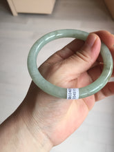 Load image into Gallery viewer, 58.6mm Certified Type A 100% Natural light green/brown round cut Jadeite Jade bangle AR108-4511