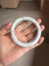 Load image into Gallery viewer, 58.5mm Certified Type A 100% Natural light green/sunny green/brown/black chubby round cut Jadeite bangle PD86-1096