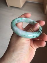 Load image into Gallery viewer, 54.5mm certified Type A 100% Natural sunny green white purple Jadeite Jade bangle BQ45-4132