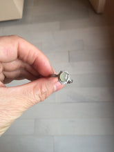 Load image into Gallery viewer, 100% natural type A icy watery green dark green four-prong jadeite jade ring group PB130