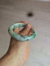 Load image into Gallery viewer, 57.6mm Certified 100% natural Type A sunny green/white jadeite jade bangle AX49-4131