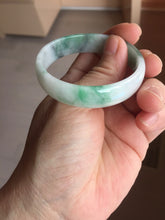 Load image into Gallery viewer, 50mm 100% natural type A sunny green light green gray jadeite bangle PB271-0997