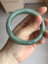Load image into Gallery viewer, 58.8mm Certified type A 100% Natural oily dark green (老油青) gray black Mountains Afar (远山)Jadeite bangle PH240-1627