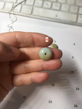 Load image into Gallery viewer, 14mm Type A 100% Natural light green yellow white Abacus-Bead Peace and Safety Guardian Donuts Buckle jadeite Pendant group PH117-1