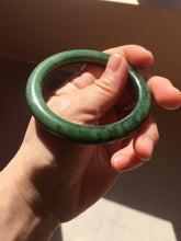 Load image into Gallery viewer, 54.8mm Certified 100% Natural Deep Pine Green/Black "Serene Ember Forest" Nephrite (red-skin nephrite 红皮碧玉) Bangle HT168-17-6188