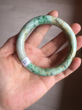 Load image into Gallery viewer, 58mm Certified Type A 100% Natural Sunny Green Brown with Green Floating Flowers Spring on Old Branches (春生旧枝) round cut Jadeite Jade Bangle PC210-6227
