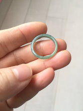 Load image into Gallery viewer, 16.3mm size 5 3/4 100% natural type A icy watery green/blue Guatemala jadeite jade band ring group PA221