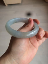 Load image into Gallery viewer, 55.9mm Certified Type A 100% Natural Icy watery white/gray/clear Jadeite Jade bangle BG20-5830
