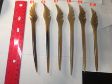 Load image into Gallery viewer, 100% Natural Buffalo Horn carved flowers/bamboo/Auspicious Clouds/love bird stick hairpin CB81 (Add-on item! not for sale individually)