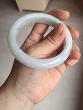 Load image into Gallery viewer, 56.6mm certified 100% natural Type A icy watery light green/white jadeite jade bangle BP52-3872