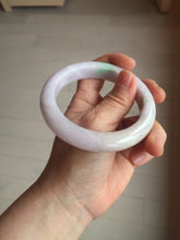 Load image into Gallery viewer, 59.5mm certified 100% natural Type A sunny green/purple white jadeite jade bangle PC198-1215