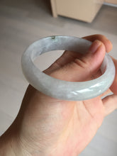 Load image into Gallery viewer, 54.4mm certified 100% natural Type A icy watery white light purple jadeite jade bangle BN8-7071