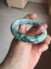 Load image into Gallery viewer, 54.5mm certified Type A 100% Natural sunny green white purple Jadeite Jade bangle BQ45-4132