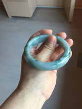 Load image into Gallery viewer, 57mm Certified Type A 100% Natural green/blue with green floating flowers chubby Jadeite bangle PB238-9555