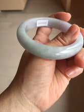 Load image into Gallery viewer, 56.4mm certified 100% natural Type A icy light green/purple jadeite jade bangle PE6-0298
