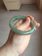 Load image into Gallery viewer, Shopify only. 54mm certified 100% natural Type A icy watery oliy dark green(油青) brown jadeite jade bangle BS103-4060