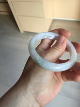 Load image into Gallery viewer, 55.5mm certified 100% natural type A icy watery green/purple jadeite jade bangle BN89-3521