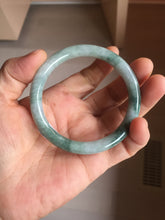 Load image into Gallery viewer, 54.5mm Certified Type A 100% Natural green round cut jadeite Jade bangle PJ36-0285