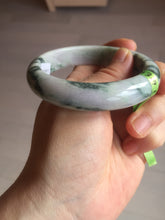 Load image into Gallery viewer, 56.8mm certificated Type A 100% Natural white/green/purple Jadeite Jade bangle E47-6211