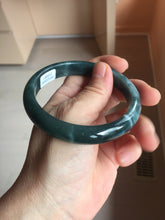 Load image into Gallery viewer, 60.8mm Certified Type A 100% Natural dark green/blue/gray/black Guatemala Jadeite bangle PB279-0687