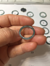 Load image into Gallery viewer, 16.5mm size 6 100% natural type A icy watery green/blue icy watery Guatemala jadeite jade band ring group PA256