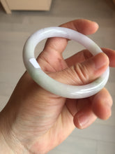 Load image into Gallery viewer, 54.3mm Certified Type A 100% Natural light green purple round cut jadeite Jade bangle E138-4942