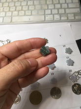 Load image into Gallery viewer, Type A 100% Natural light green/white/purple jadeite Jade flower Pendant group PC223