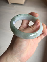 Load image into Gallery viewer, 57.5mm Certified 100% natural Type A dark green white gray chubby jadeite jade bangle AD118-2998