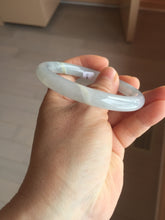 Load image into Gallery viewer, 55mm certified 100% natural Type A light green purple white round cut jadeite jade bangle PA237-9872
