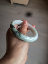 Load image into Gallery viewer, 60mm certified type A 100% Natural sunny green/dark green/white jadeite jade bangle BG25-1719