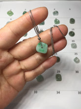 Load image into Gallery viewer, Type A 100% Natural Icy Watery Green Blue Yellow Freeform Light Heart Free Soul Design Jadeite Jade Pendant Group BS125