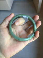 Load image into Gallery viewer, 61mm certified type A 100% Natural oily dark green gray Jadeite jade bangle PJ46-2867
