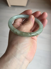 Load image into Gallery viewer, 58.6mm Certified Type A 100% Natural light green/brown round cut Jadeite Jade bangle AR108-4511