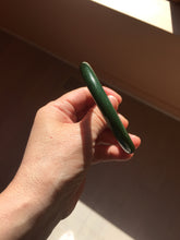 Load image into Gallery viewer, 56.5mm Certified 100% Natural Deep Pine Green/Black "Serene Ember Forest" Nephrite (red-skin nephrite 红皮碧玉) Bangle HT168-11-6179