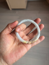 Load image into Gallery viewer, 54mm certified 100% natural Type A light yellow/white/purple/black(Wuji) round cut jadeite jade bangle BS9-9567