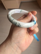 Load image into Gallery viewer, 59.4mm Certified 100% natural type A fresh green white jadeite jade bangle F121-9545
