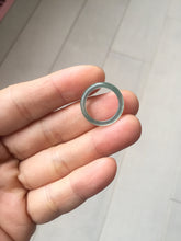 Load image into Gallery viewer, 15.5mm size 4 3/4 100% natural type A icy watery green/blue icy watery Guatemala jadeite jade band ring group PA220