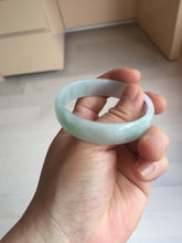 Load image into Gallery viewer, 51.6mm Certified Type A 100% Natural sunny green light green white thin Jadeite Jade bangle BS120-1581