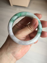 Load image into Gallery viewer, 53.7mm Certified 100% natural Type A sunny green purple jadeite jade bangle BQ34-4135
