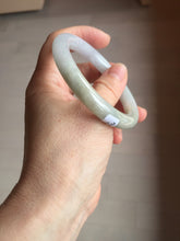 Load image into Gallery viewer, 53.4mm certified 100% natural Type A gray green white purple round cut jadeite jade bangle AA122-4914