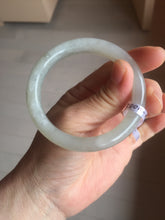 Load image into Gallery viewer, 53.2mm certified 100% Natural icy watery light beige pale pink gray nephrite bangle HN120-0082