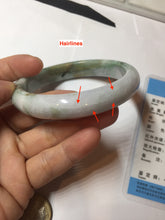 Load image into Gallery viewer, 60mm certificated Type A 100% Natural dark green/brown/purple/black Jadeite Jade bangle BG238-3280