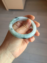 Load image into Gallery viewer, 52.5 mm Certified Type A 100% Natural green white Jadeite Jade bangle PA216-3889