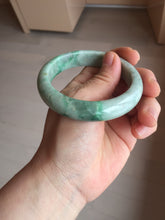 Load image into Gallery viewer, 55.8mm certified type A 100% Natural sunny green gray jadeite jade bangle BS31-4416