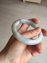 Load image into Gallery viewer, 57.5mm Certified Type A 100% Natural white/light purple/brown Jadeite Jade bangle BM51-7048