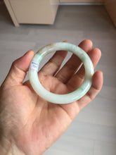 Load image into Gallery viewer, 53.5mm certified natural 100% natural Type A light green red round cut jadeite jade bangle BP22-7250